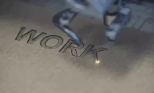 Laser engraving wood